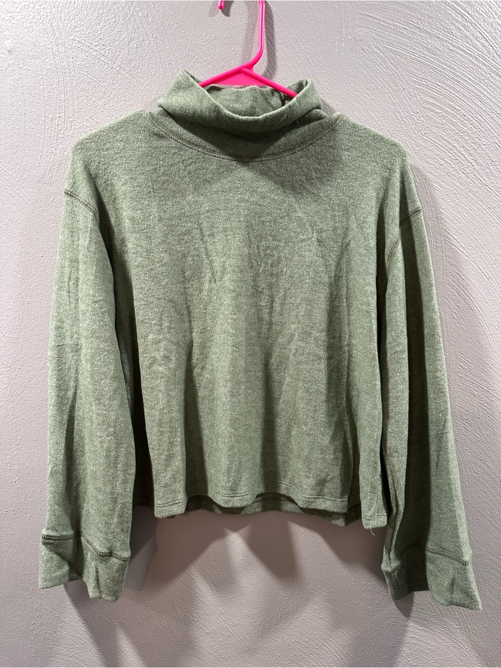 Lush Sage Green Lightweight Turtleneck Sweater